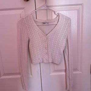 Hollister White Cardigan